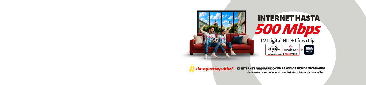 Promoción Claro Nicaragua con 300 MEGAS incluye Claro tv+ y control remoto inteligente. Ideal para entretenimiento en casa Promoción Claro Nicaragua con 300 MEGAS incluye Claro tv+ y control remoto inteligente. Ideal para entretenimiento en casa